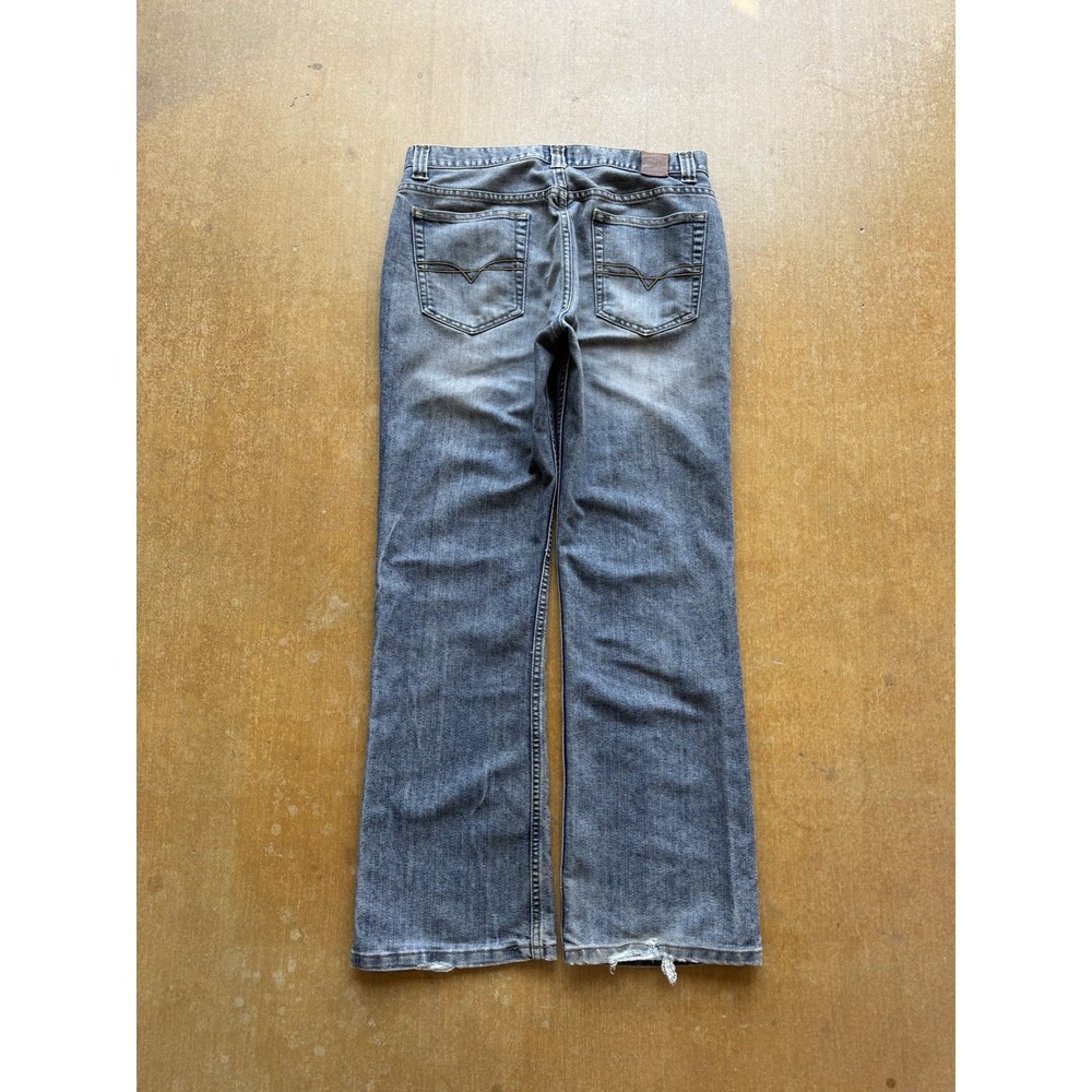 VTG Anchor Blue Bootcut Western Cowboy Skater Denim Jeans Y2K 33Wx32L